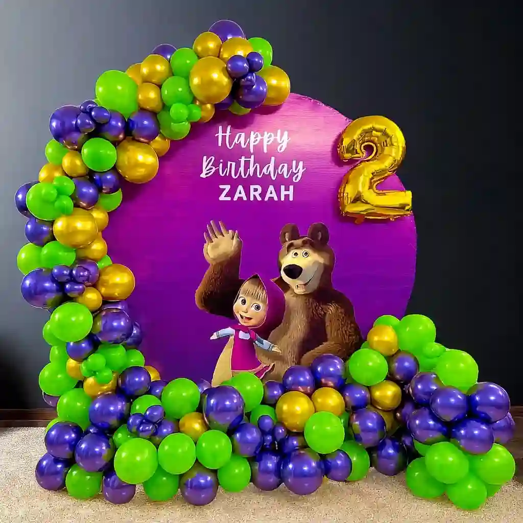 Masha and Bear Theme Birthday Decoration